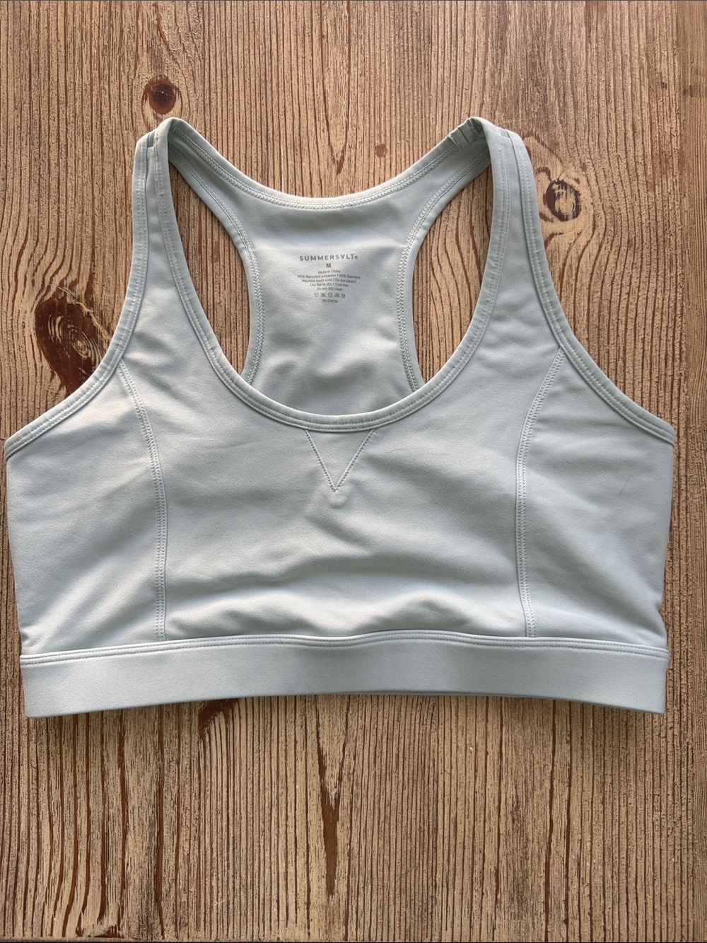 Summersalt pale blue racerback sports bra